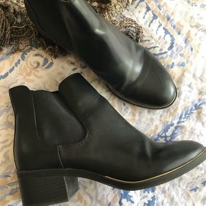 Faux Leather Heeled Bootie